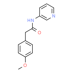 ChemSpider 2D Image | 2-(4-Methoxyphenyl)-N-(3-pyridinyl)acetamide | C14H14N2O2