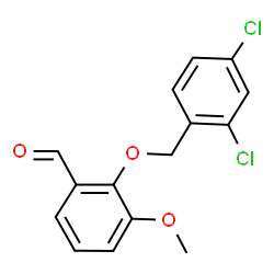 ChemSpider 2D Image | 2-[(2,4-Dichlorobenzyl)oxy]-3-methoxybenzaldehyde | C15H12Cl2O3