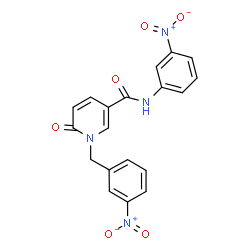 ChemSpider 2D Image | 1-(3-Nitrobenzyl)-N-(3-nitrophenyl)-6-oxo-1,6-dihydro-3-pyridinecarboxamide | C19H14N4O6
