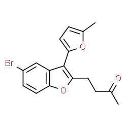 ChemSpider 2D Image | 4-[5-Bromo-3-(5-methyl-2-furyl)-1-benzofuran-2-yl]-2-butanone | C17H15BrO3