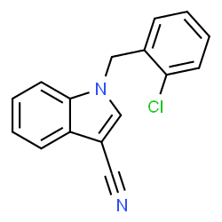 ChemSpider 2D Image | 1-(2-Chlorobenzyl)-1H-indole-3-carbonitrile | C16H11ClN2