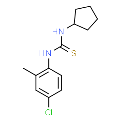 ChemSpider 2D Image | 1-(4-Chloro-2-methylphenyl)-3-cyclopentylthiourea | C13H17ClN2S