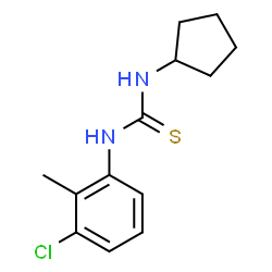 ChemSpider 2D Image | 1-(3-Chloro-2-methylphenyl)-3-cyclopentylthiourea | C13H17ClN2S