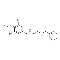 ChemSpider 2D Image | N-{2-[(3,5-Dibromo-4-ethoxybenzyl)amino]ethyl}benzamide | C18H20Br2N2O2