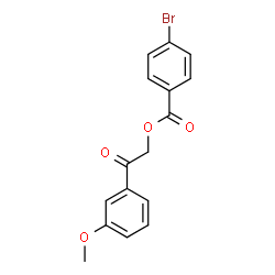 ChemSpider 2D Image | 2-(3-Methoxyphenyl)-2-oxoethyl 4-bromobenzoate | C16H13BrO4