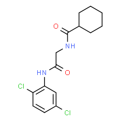 ChemSpider 2D Image | N-{2-[(2,5-Dichlorophenyl)amino]-2-oxoethyl}cyclohexanecarboxamide | C15H18Cl2N2O2