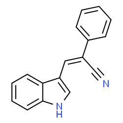 ChemSpider 2D Image | (2Z)-3-(1H-Indol-3-yl)-2-phenylacrylonitrile | C17H12N2