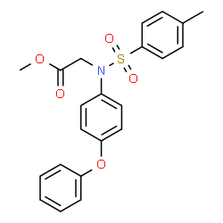 ChemSpider 2D Image | Methyl N-[(4-methylphenyl)sulfonyl]-N-(4-phenoxyphenyl)glycinate | C22H21NO5S