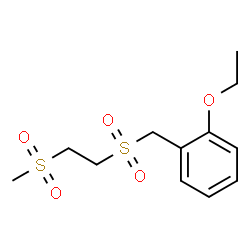 ChemSpider 2D Image | 1-Ethoxy-2-({[2-(methylsulfonyl)ethyl]sulfonyl}methyl)benzene | C12H18O5S2