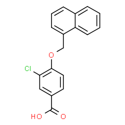 ChemSpider 2D Image | 3-Chloro-4-(1-naphthylmethoxy)benzoic acid | C18H13ClO3