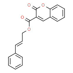 ChemSpider 2D Image | (2E)-3-Phenyl-2-propen-1-yl 2-oxo-2H-chromene-3-carboxylate | C19H14O4