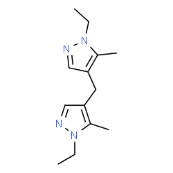 ChemSpider 2D Image | 4,4'-Methylenebis(1-ethyl-5-methyl-1H-pyrazole) | C13H20N4