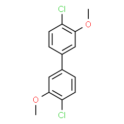 ChemSpider 2D Image | 4,4'-Dichloro-3,3'-dimethoxybiphenyl | C14H12Cl2O2