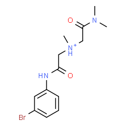 ChemSpider 2D Image | 2-[(3-Bromophenyl)amino]-N-[2-(dimethylamino)-2-oxoethyl]-N-methyl-2-oxoethanaminium | C13H19BrN3O2