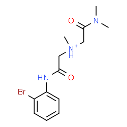 ChemSpider 2D Image | 2-[(2-Bromophenyl)amino]-N-[2-(dimethylamino)-2-oxoethyl]-N-methyl-2-oxoethanaminium | C13H19BrN3O2