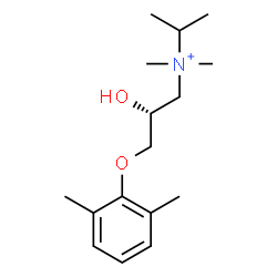 ChemSpider 2D Image | (2R)-3-(2,6-Dimethylphenoxy)-2-hydroxy-N-isopropyl-N,N-dimethyl-1-propanaminium | C16H28NO2