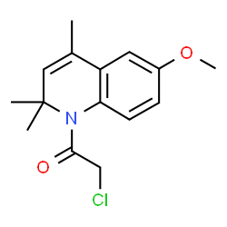 ChemSpider 2D Image | 2-chloro-1-(6-methoxy-2,2,4-trimethylquinolin-1-yl)ethanone | C15H18ClNO2