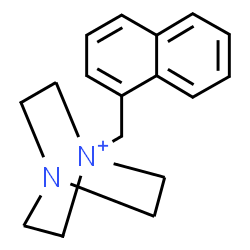 ChemSpider 2D Image | 1-(1-Naphthylmethyl)-4-aza-1-azoniabicyclo[2.2.2]octane | C17H21N2