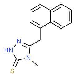 ChemSpider 2D Image | 4-methyl-5-[(naphthalen-1-yl)methyl]-4H-1,2,4-triazole-3-thiol | C14H13N3S