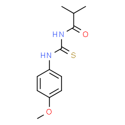 ChemSpider 2D Image | N-[(4-Methoxyphenyl)carbamothioyl]-2-methylpropanamide | C12H16N2O2S