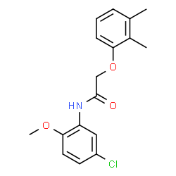 ChemSpider 2D Image | N-(5-Chloro-2-methoxyphenyl)-2-(2,3-dimethylphenoxy)acetamide | C17H18ClNO3