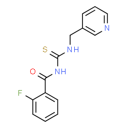 ChemSpider 2D Image | 2-Fluoro-N-[(3-pyridinylmethyl)carbamothioyl]benzamide | C14H12FN3OS