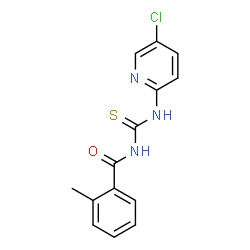 ChemSpider 2D Image | N-[(5-Chloro-2-pyridinyl)carbamothioyl]-2-methylbenzamide | C14H12ClN3OS