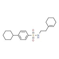 ChemSpider 2D Image | N-[2-(1-Cyclohexen-1-yl)ethyl]-4-cyclohexylbenzenesulfonamide | C20H29NO2S