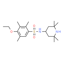 ChemSpider 2D Image | 4-Ethoxy-2,3,5-trimethyl-N-(2,2,6,6-tetramethyl-4-piperidinyl)benzenesulfonamide | C20H34N2O3S