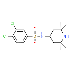 ChemSpider 2D Image | 3,4-Dichloro-N-(2,2,6,6-tetramethyl-4-piperidinyl)benzenesulfonamide | C15H22Cl2N2O2S