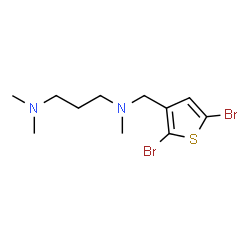 ChemSpider 2D Image | N-[(2,5-Dibromo-3-thienyl)methyl]-N,N',N'-trimethyl-1,3-propanediamine | C11H18Br2N2S