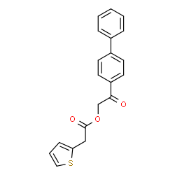 ChemSpider 2D Image | 2-(4-Biphenylyl)-2-oxoethyl 2-thienylacetate | C20H16O3S