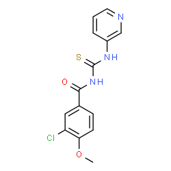ChemSpider 2D Image | 3-Chloro-4-methoxy-N-(3-pyridinylcarbamothioyl)benzamide | C14H12ClN3O2S