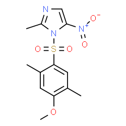 ChemSpider 2D Image | 1-(4-Methoxy-2,5-dimethyl-benzenesulfonyl)-2-methyl-5-nitro-1H-imidazole | C13H15N3O5S