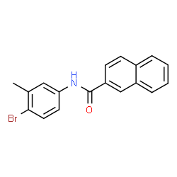 ChemSpider 2D Image | N-(4-Bromo-3-methylphenyl)-2-naphthamide | C18H14BrNO