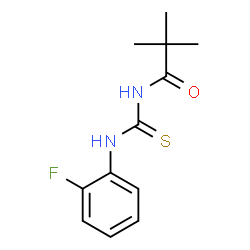 ChemSpider 2D Image | N-[(2-Fluorophenyl)carbamothioyl]-2,2-dimethylpropanamide | C12H15FN2OS