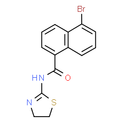 ChemSpider 2D Image | 5-Bromo-N-(4,5-dihydro-1,3-thiazol-2-yl)-1-naphthamide | C14H11BrN2OS