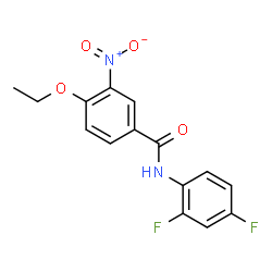 ChemSpider 2D Image | N-(2,4-Difluorophenyl)-4-ethoxy-3-nitrobenzamide | C15H12F2N2O4