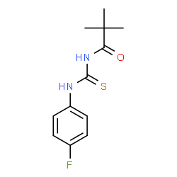 ChemSpider 2D Image | N-[(4-Fluorophenyl)carbamothioyl]-2,2-dimethylpropanamide | C12H15FN2OS