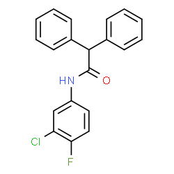 ChemSpider 2D Image | N-(3-Chloro-4-fluorophenyl)-2,2-diphenylacetamide | C20H15ClFNO