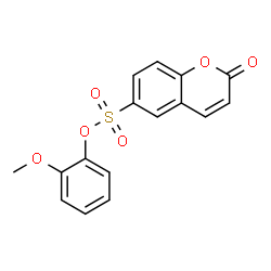 ChemSpider 2D Image | 2-Methoxyphenyl 2-oxo-2H-chromene-6-sulfonate | C16H12O6S