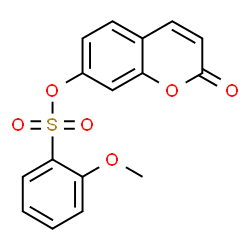 ChemSpider 2D Image | 2-Oxo-2H-chromen-7-yl 2-methoxybenzenesulfonate | C16H12O6S