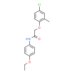 ChemSpider 2D Image | 2-(4-Chloro-2-methylphenoxy)-N-(4-ethoxyphenyl)acetamide | C17H18ClNO3