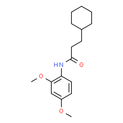 ChemSpider 2D Image | 3-Cyclohexyl-N-(2,4-dimethoxyphenyl)propanamide | C17H25NO3