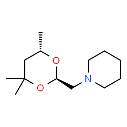 ChemSpider 2D Image | 1-{[(2R,6S)-4,4,6-Trimethyl-1,3-dioxan-2-yl]methyl}piperidine | C13H25NO2