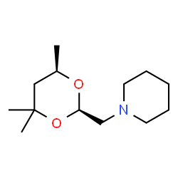 ChemSpider 2D Image | 1-{[(2R,6R)-4,4,6-Trimethyl-1,3-dioxan-2-yl]methyl}piperidine | C13H25NO2