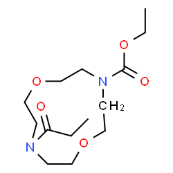 ChemSpider 2D Image | Ethyl 10-propionyl-1,7-dioxa-4,10-diazacyclododecane-4-carboxylate | C14H26N2O5