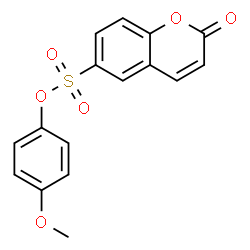 ChemSpider 2D Image | 4-Methoxyphenyl 2-oxo-2H-chromene-6-sulfonate | C16H12O6S