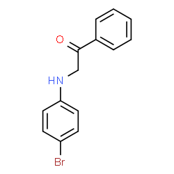 ChemSpider 2D Image | 2-(4-bromoanilino)-1-phenylethanone | C14H12BrNO