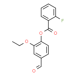 ChemSpider 2D Image | 2-Ethoxy-4-formylphenyl 2-fluorobenzoate | C16H13FO4